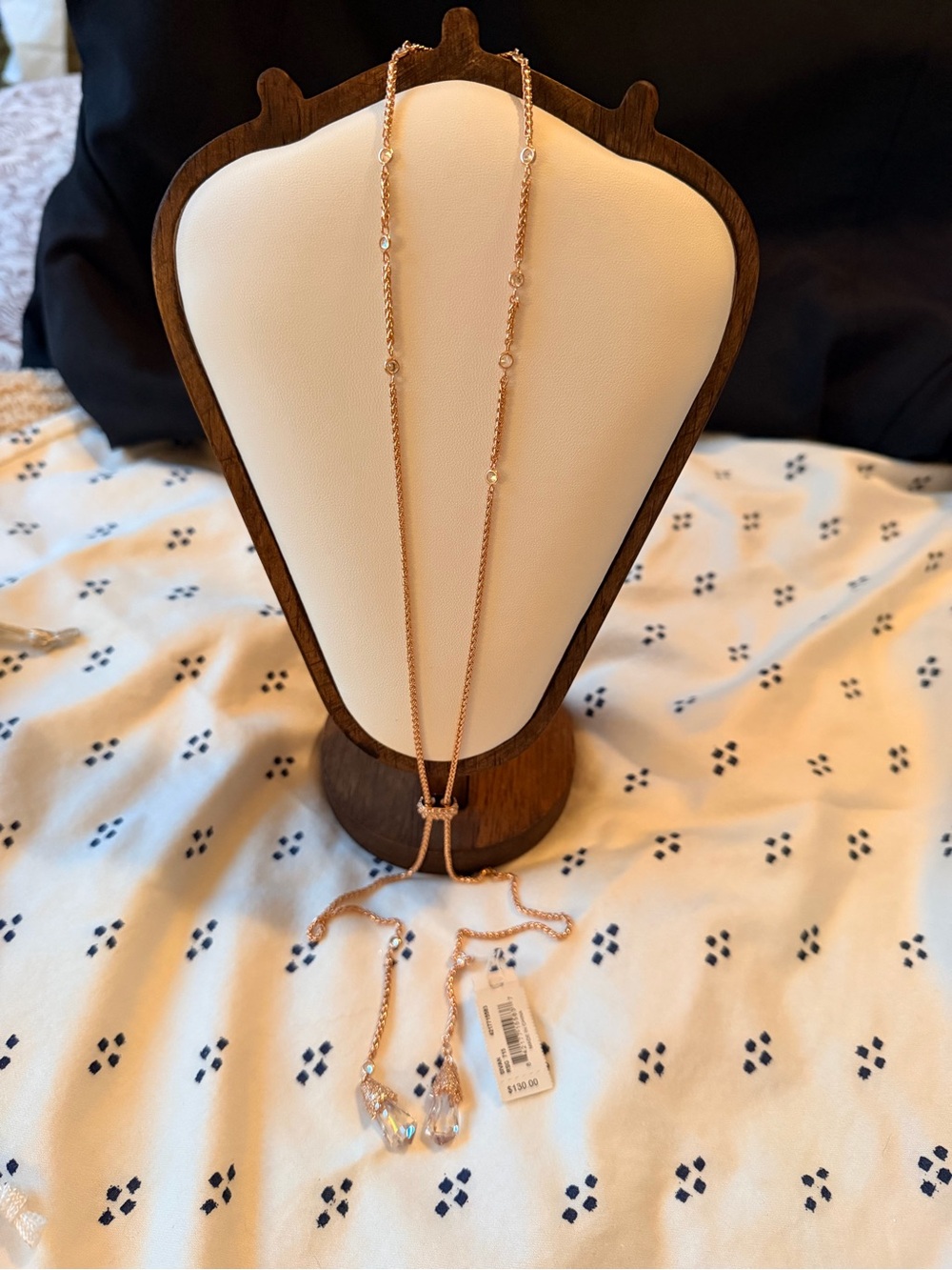 Kendra Scott Rose Gold Crystal Y-Necklace